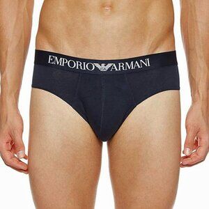 Emporio Armani Men’s Stretch Cotton Briefs Underwear 110814 Dark Blue Size Lg